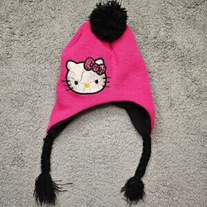HELLO KITTY GIRLS POM POM HAT